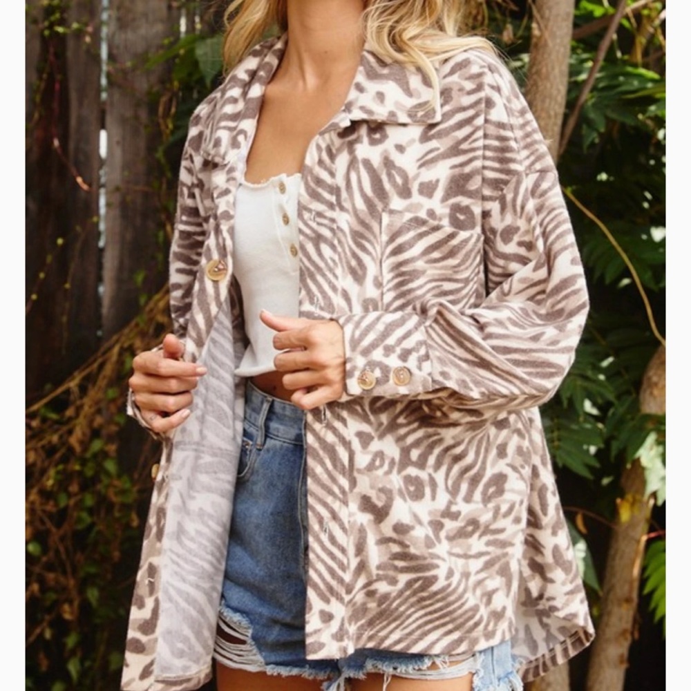 Most Fabulous Zebra Print Oversized Jacket - Picture 3 of 7